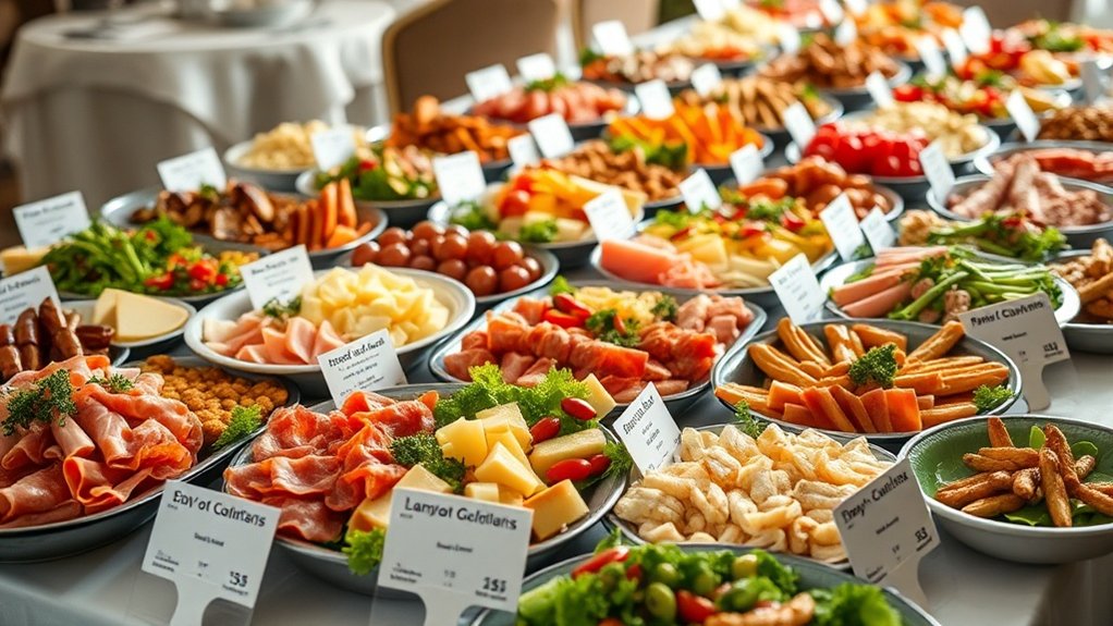 budget de restauration pour événements