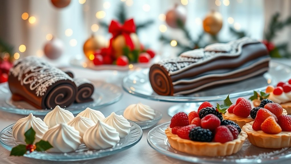 sélection de desserts de Noël gourmet