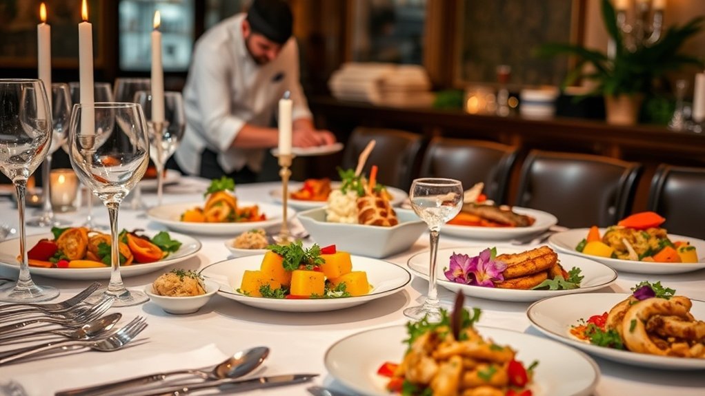 options de menu de traiteur casher