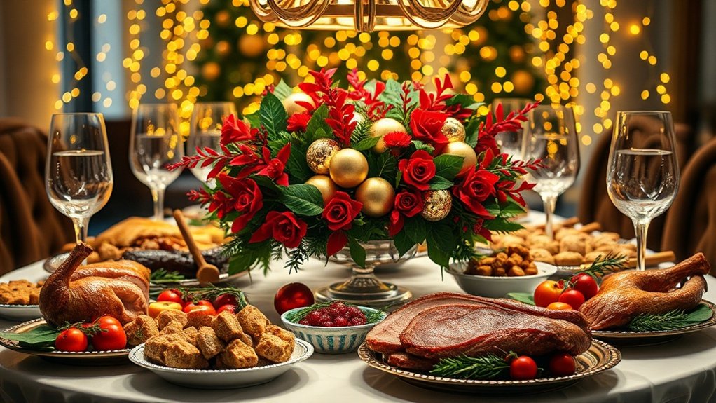 menus de traiteur de Noël magiques