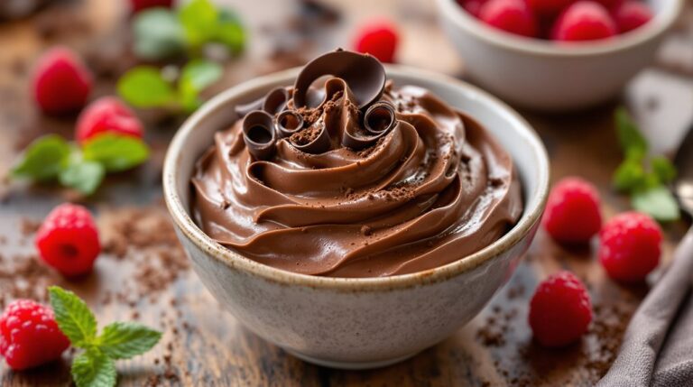 mousse au chocolat légère et délicieuse