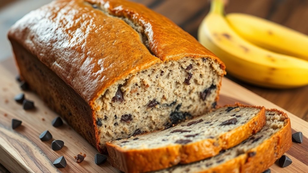 texture parfaite de pain à la banane